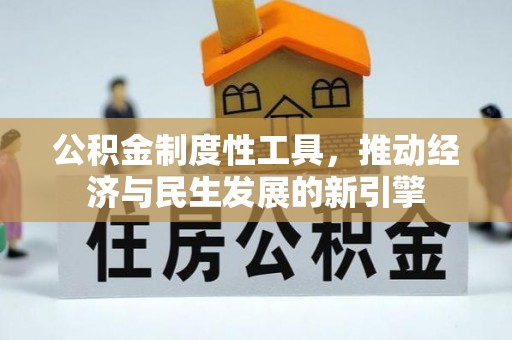 金普新区公积金制度性工具，推动经济与民生发展的新引擎