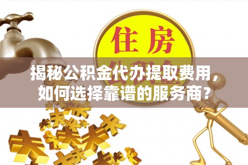 金普新区揭秘公积金代办提取费用，如何选择靠谱的服务商？