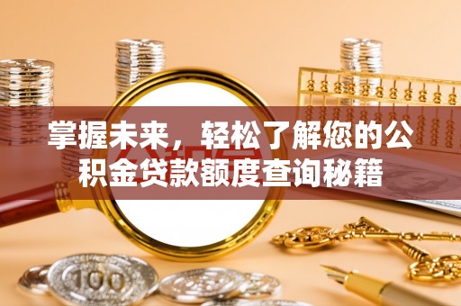 金普新区掌握未来，轻松了解您的公积金贷款额度查询秘籍