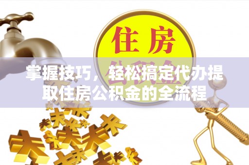 金普新区掌握技巧，轻松搞定代办提取住房公积金的全流程