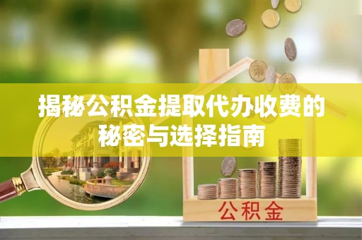 金普新区揭秘公积金提取代办收费的秘密与选择指南