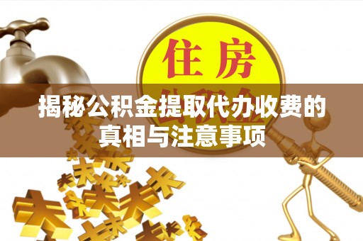 金普新区揭秘公积金提取代办收费的真相与注意事项