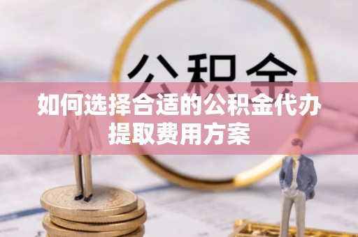 金普新区如何选择合适的公积金代办提取费用方案